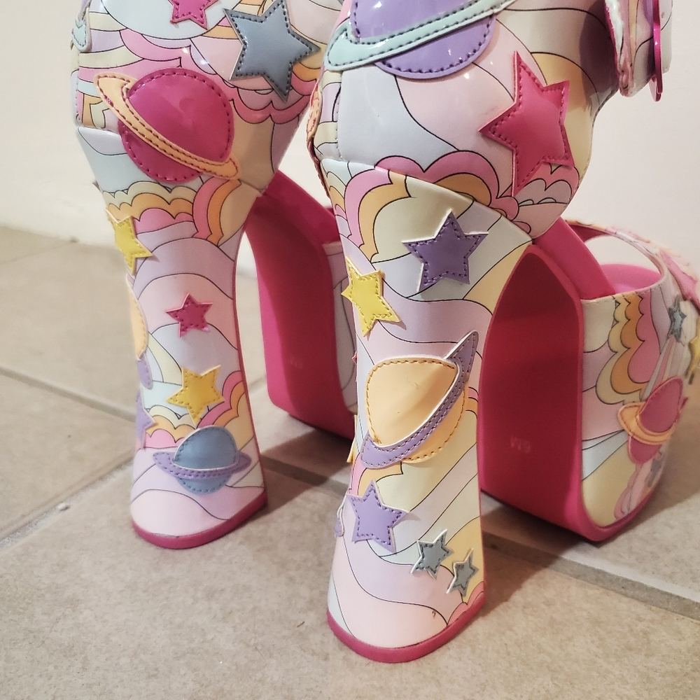 Dollskill sugar thrillz groovy galaxy platform heels - Picture 13 of 16